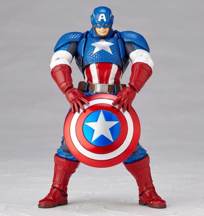 Marvel Amazing Yamaguchi Revoltech No.007 Captain America Action Figure Gallery Image 3