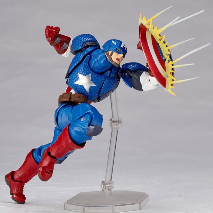Marvel Amazing Yamaguchi Revoltech No.007 Captain America Action Figure Gallery Image 7