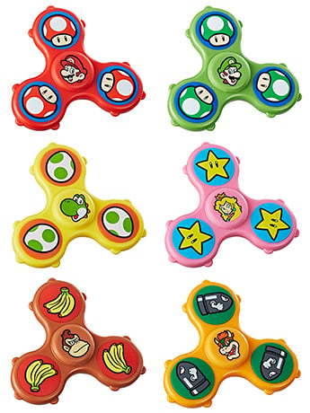 Super Mario Fidget Its Graphic Spinner Set of 6 Gallery Image 2
