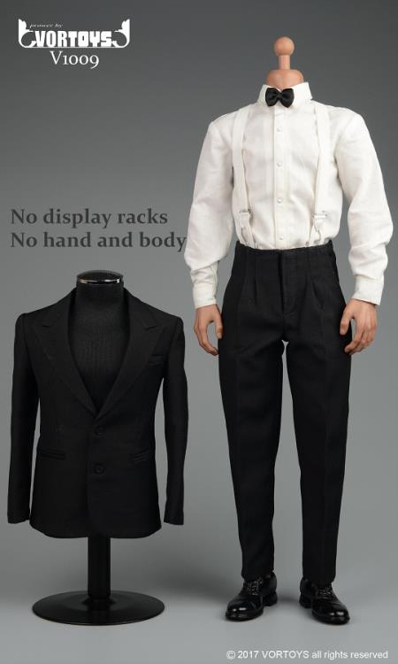 1/6 Scale Retro Gentleman Suit Set (Black) Gallery Image 7