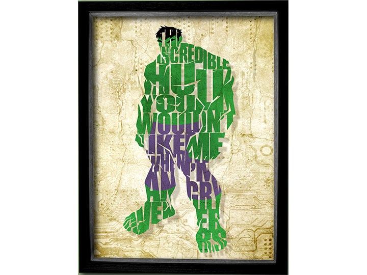 Marvel Hulk Printed Glass Art Gallery Image 1