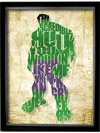 Marvel Hulk Printed Glass Art Gallery Image 2