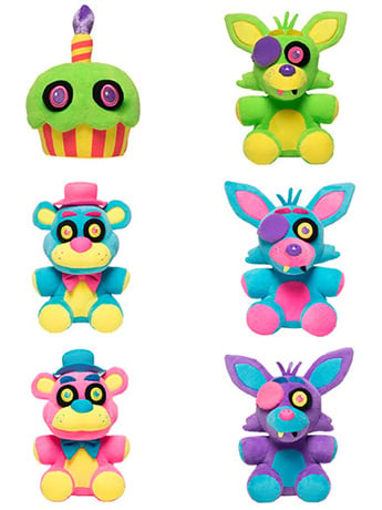 Five Nights at Freddy's Blacklight Plushies Box of 6 Gallery Image 2