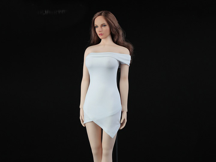 Women's Shoulder Dress (White) 1/6 Scale Accessory Set Gallery Image 1