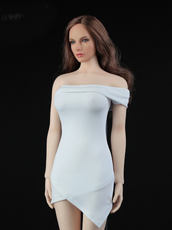 Women's Shoulder Dress (White) 1/6 Scale Accessory Set Gallery Image 2