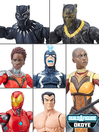 Black Panther Marvel Legends Wave 1 Set of 6 Figures (Okoye BAF) Gallery Image 2
