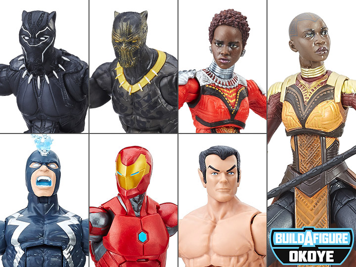 Black Panther Marvel Legends Wave 1 Set of 6 Figures (Okoye BAF) Gallery Image 1