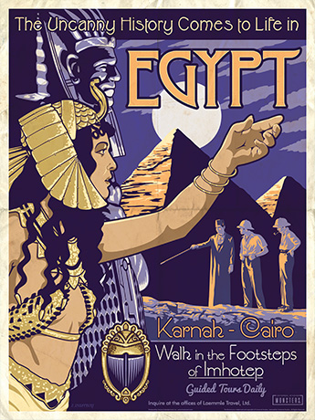 The Mummy Egypt Vintage Travel Lithograph Gallery Image 2