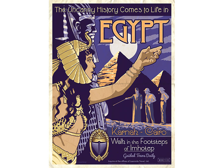 The Mummy Egypt Vintage Travel Lithograph Gallery Image 1