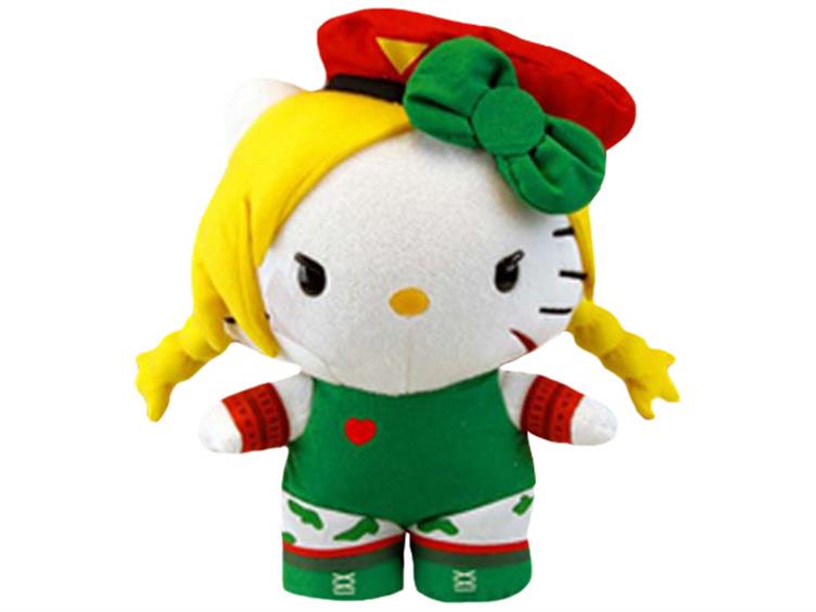 11" Sanrio x Street Fighter Plush Series 02 - Hello Kitty Cammy Gallery Image 1