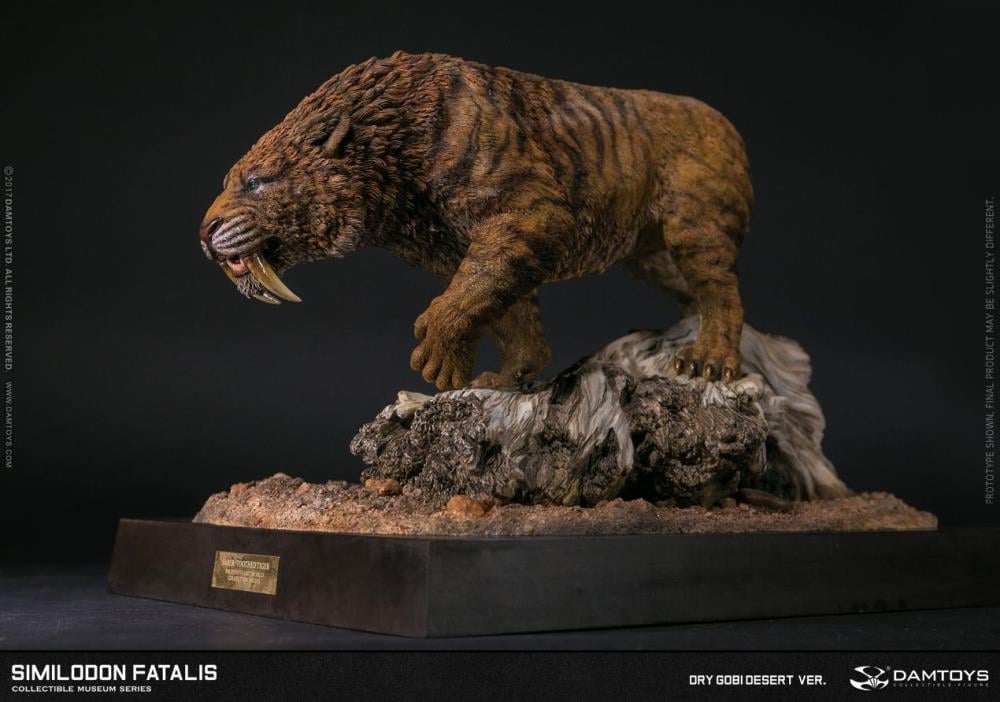 Smilodon fatalis (Dry Gobi Desert Version) MUS003B Collectible Museum Series Statue Gallery Image 5