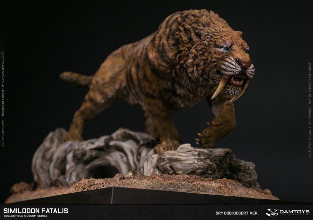 Smilodon fatalis (Dry Gobi Desert Version) MUS003B Collectible Museum Series Statue Gallery Image 6