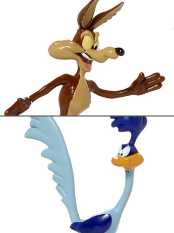 Looney Tunes Wile E. Coyote & Road Runner Bendable Figures Gallery Image 2