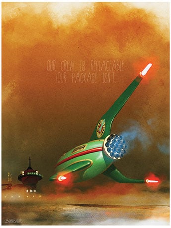 Futurama Planet Express Delivery Service Lithograph Gallery Image 2