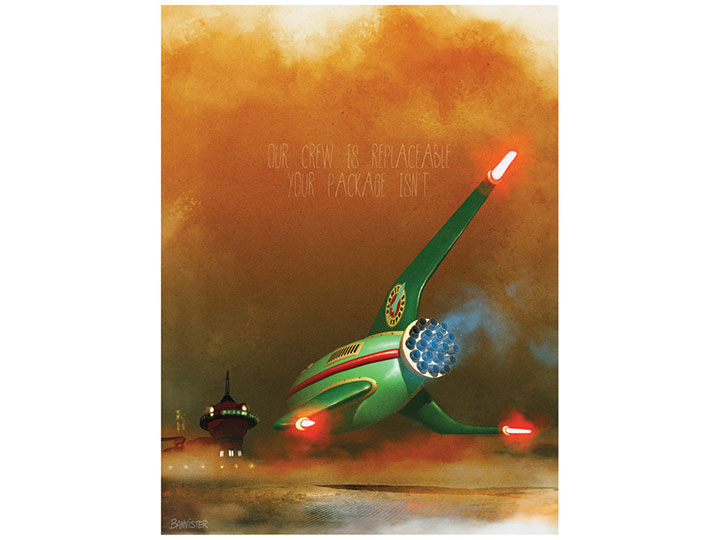 Futurama Planet Express Delivery Service Lithograph Gallery Image 1