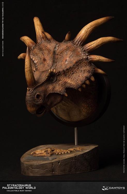 Styracosaurus (Brown) Paleontology World MUS004B Collectible Museum Series Bust Gallery Image 4
