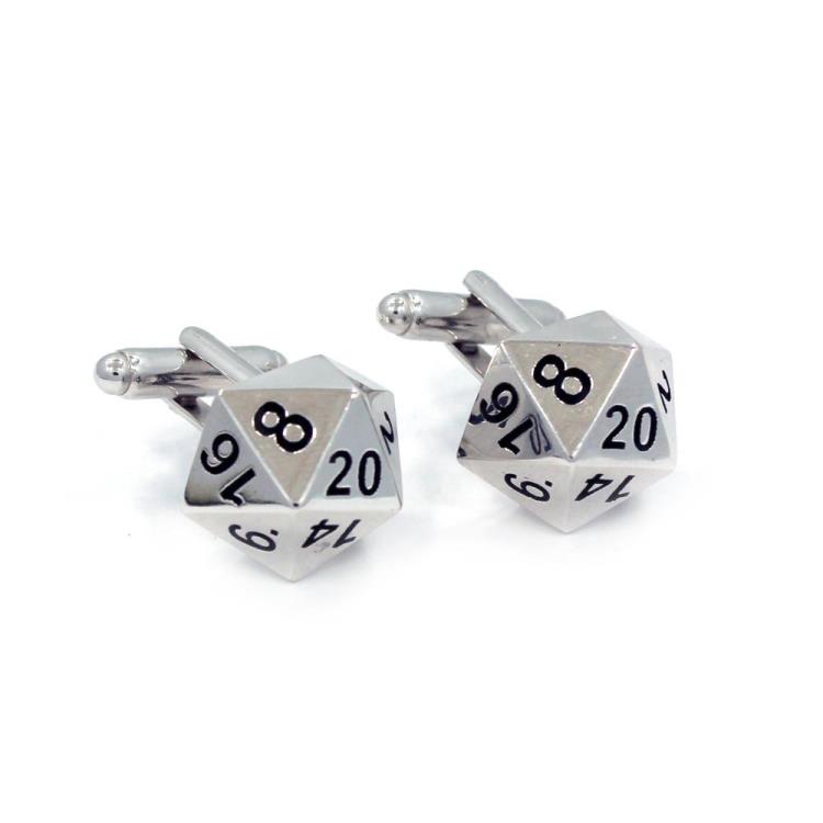 D20 (20-Sided Dice) Cufflinks Gallery Image 4