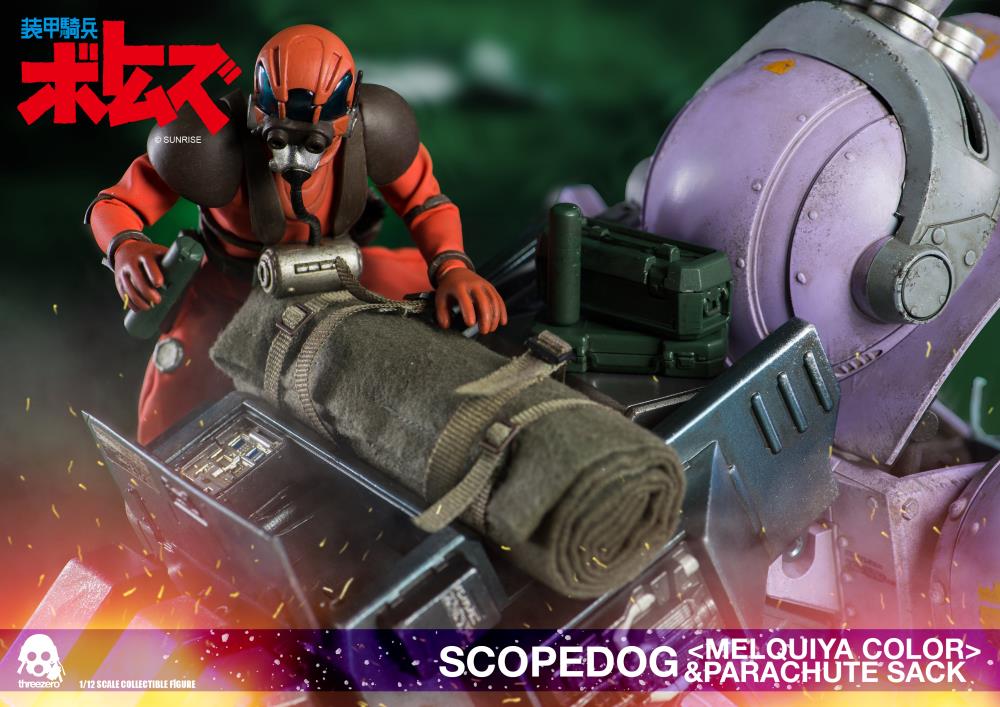 Armored Trooper Votoms Scope Dog (Melquiya Color) With Parachute Sack 1/12th Scale Collectible Figure Gallery Image 11