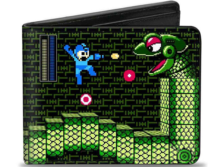 Mega Man 8-Bit Snakey Battle Bi-Fold Wallet Gallery Image 1