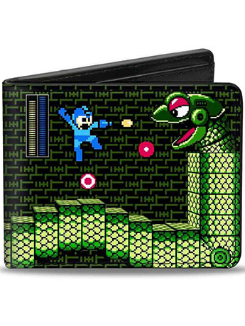 Mega Man 8-Bit Snakey Battle Bi-Fold Wallet Gallery Image 2
