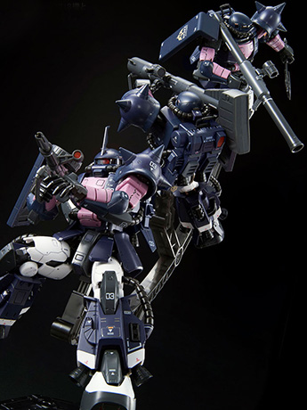 Mobile Suit Gundam SEED Destiny MSV Zaku II (Black Tri-Stars) Exclusive Three-Pack 1/144 Scale Model Kit Gallery Image 2