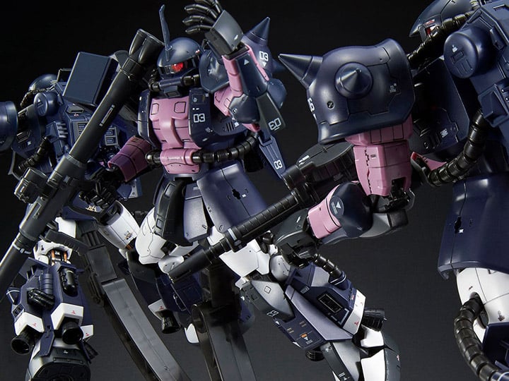 Mobile Suit Gundam SEED Destiny MSV Zaku II (Black Tri-Stars) Exclusive Three-Pack 1/144 Scale Model Kit Gallery Image 1