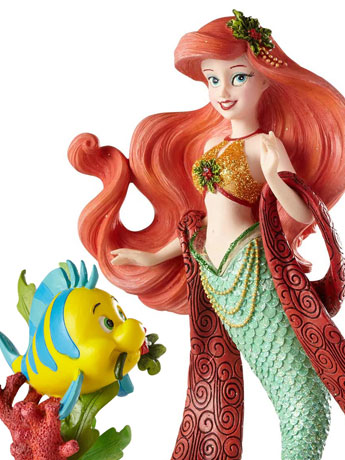 The Little Mermaid Disney Showcase Holiday Ariel & Flounder Figurines Gallery Image 2