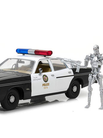 The Terminator 1:18 Artisan Collection 1977 Dodge Monaco Metropolitan Police Car & T-800 Endoskeleton Gallery Image 2