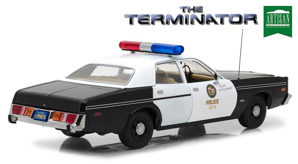 The Terminator 1:18 Artisan Collection 1977 Dodge Monaco Metropolitan Police Car & T-800 Endoskeleton Gallery Image 3