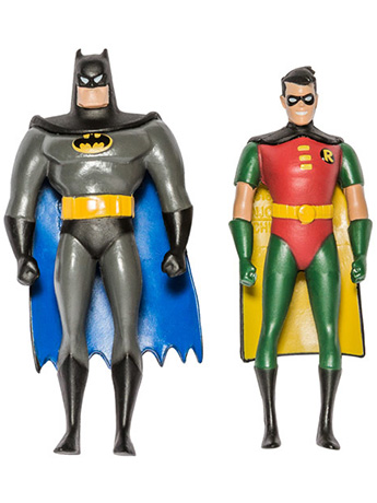 Batman: The Animated Series Batman & Robin Bendable 3" Figure Two-Pack Gallery Image 2