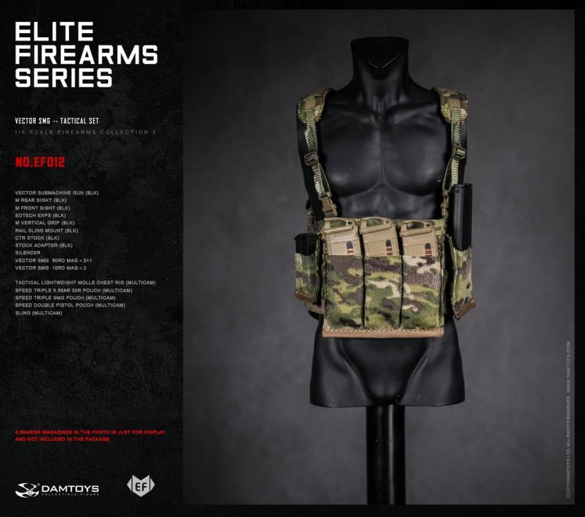 Elite Firearms Series 3 1/6 Scale Vector Submachine Gun Set (Black & Camo) Gallery Image 3