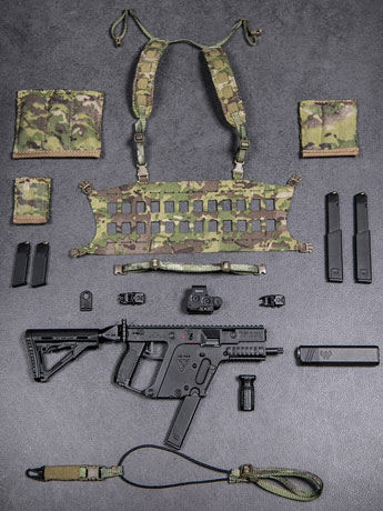 Elite Firearms Series 3 1/6 Scale Vector Submachine Gun Set (Black & Camo) Gallery Image 2