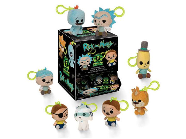 Rick and Morty Mystery Minis Random Keychain Plush Gallery Image 1