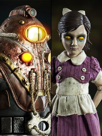 Bioshock 2 Subject Delta & Little Sister 1/6 Scale Collectible Figure Set Gallery Image 2
