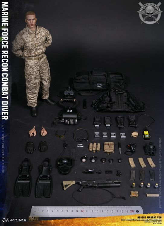 Marine Force Recon Combat Diver (Desert MARPAT Ver.) 1/6 Scale Figure