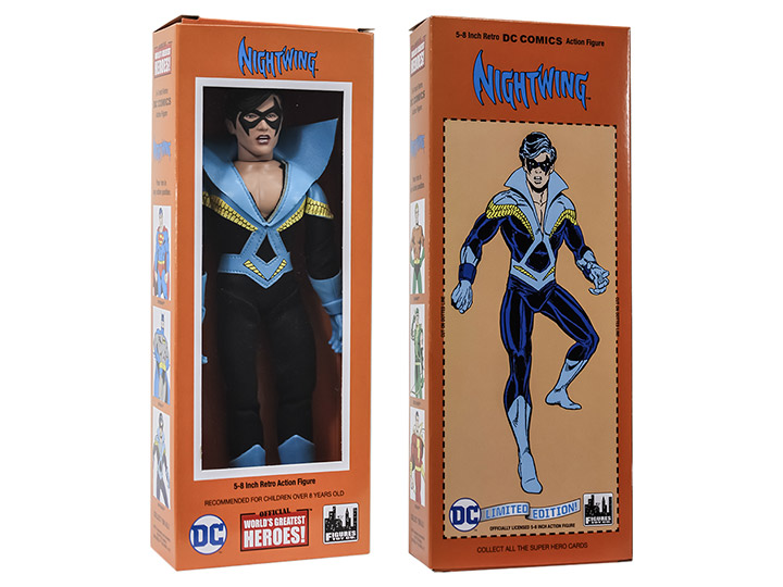 DC World's Greatest Heroes Nightwing Mego Style Boxed 8" Figure Gallery Image 1