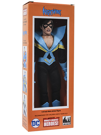 DC World's Greatest Heroes Nightwing Mego Style Boxed 8" Figure Gallery Image 2