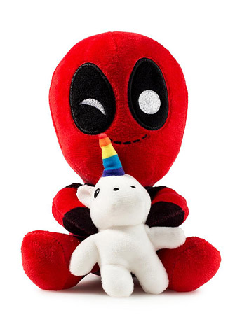 Marvel 7" Phunny Deadpool With Unicorn Plush Gallery Image 2