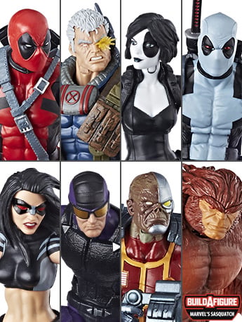 Deadpool Marvel Legends Wave 1 Set of 7 Figures (Sasquatch BAF) Gallery Image 2