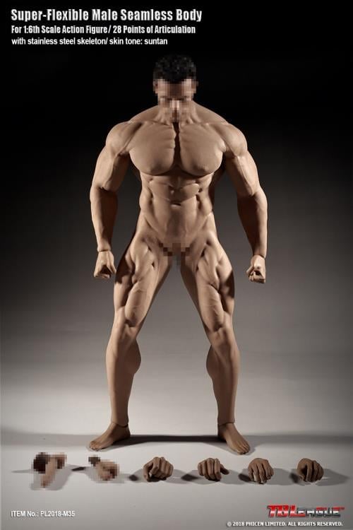 Super-Flexible Male Seamless 1/6 Scale Muscular Body (M35) Gallery Image 12
