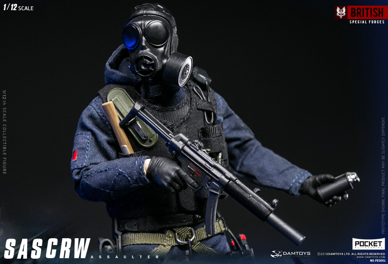British Special Forces Pocket Elite Series SAS CRW Assaulter 1/12 Scale Figure Gallery Image 10