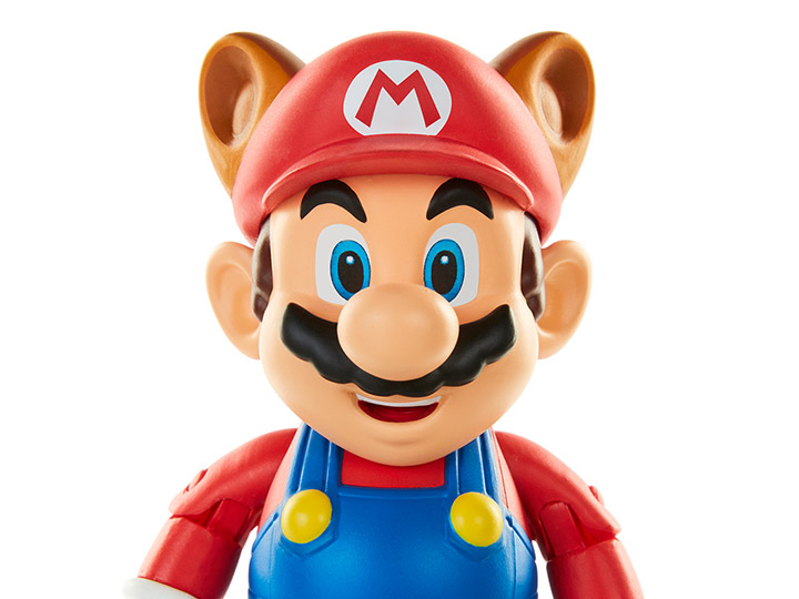 World of Nintendo 4" Raccoon Mario Figure Gallery Image 1