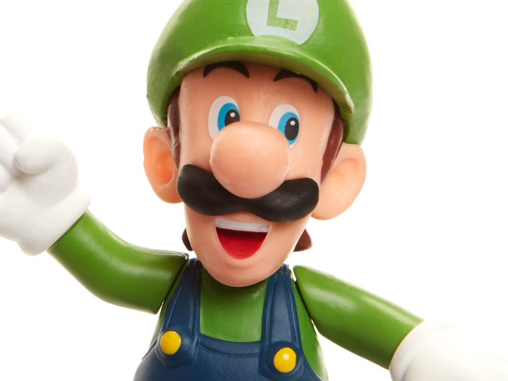 World of Nintendo 2.50" Luigi (Running) Limited Articulation Figure Gallery Image 1