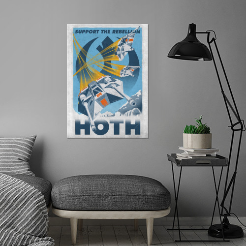 Star Wars Galactic Propaganda Hoth Displate Metal Print Gallery Image 4