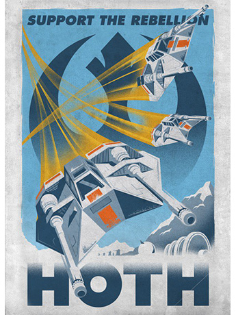 Star Wars Galactic Propaganda Hoth Displate Metal Print Gallery Image 2