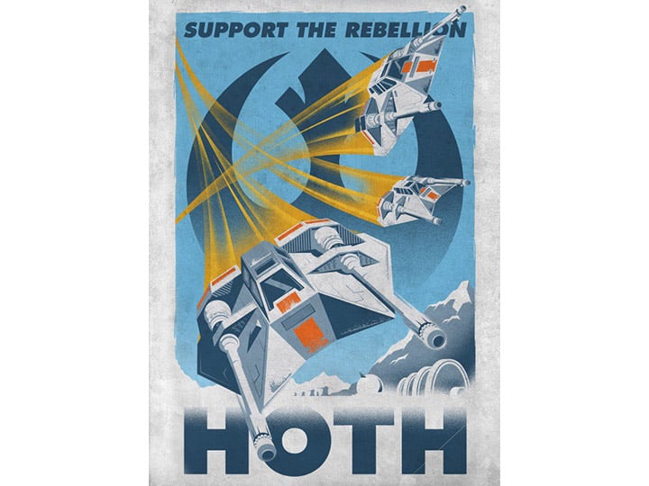 Star Wars Galactic Propaganda Hoth Displate Metal Print Gallery Image 1