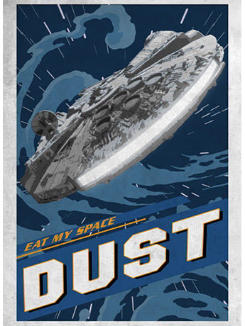 Star Wars Galactic Propaganda Eat My Space Dust Displate Metal Print Gallery Image 2