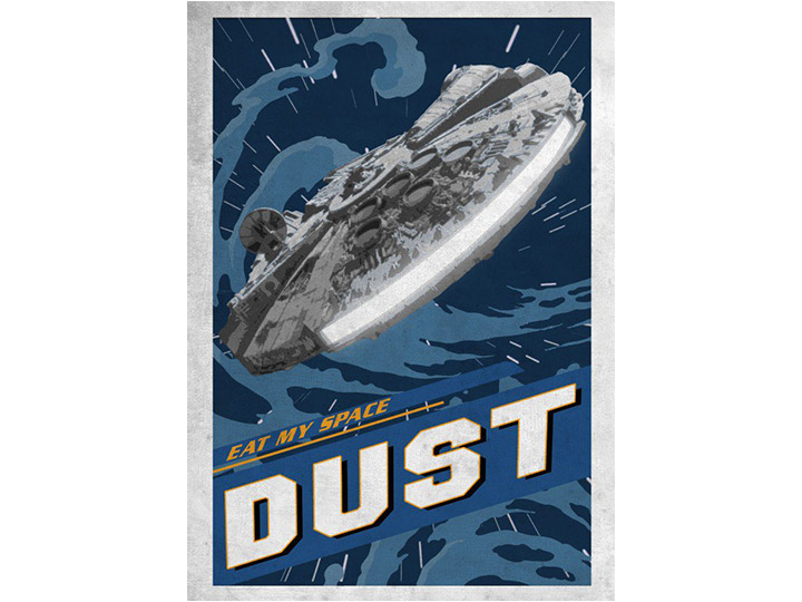 Star Wars Galactic Propaganda Eat My Space Dust Displate Metal Print Gallery Image 1