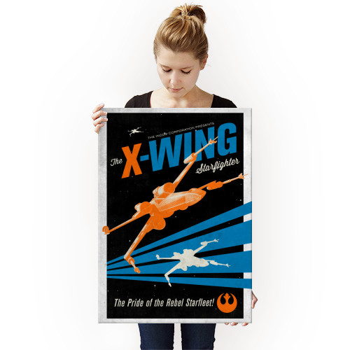 Star Wars Galactic Propaganda X-Wing Displate Metal Print Gallery Image 3
