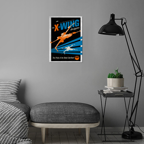 Star Wars Galactic Propaganda X-Wing Displate Metal Print Gallery Image 6